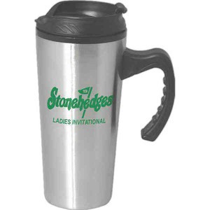 14oz. Dual Wall Insulated with Drink Through Lid Travel Mugs, Custom Printed With Your Logo!