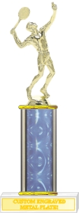 Male Tennis Player Trophies, Custom Engraved With Your Logo!