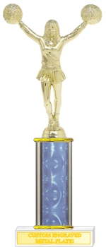 Female Cheerleader Trophies, Custom Engraved With Your Logo!