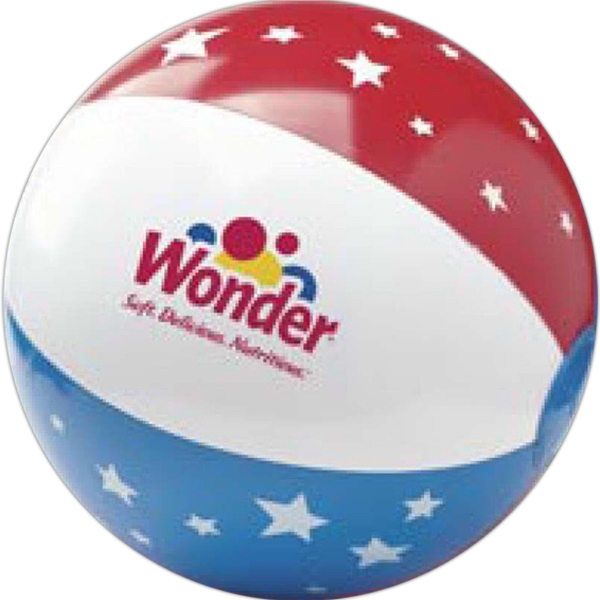Inflatable Patriotic Beach Balls, Custom Imprinted With Your Logo!