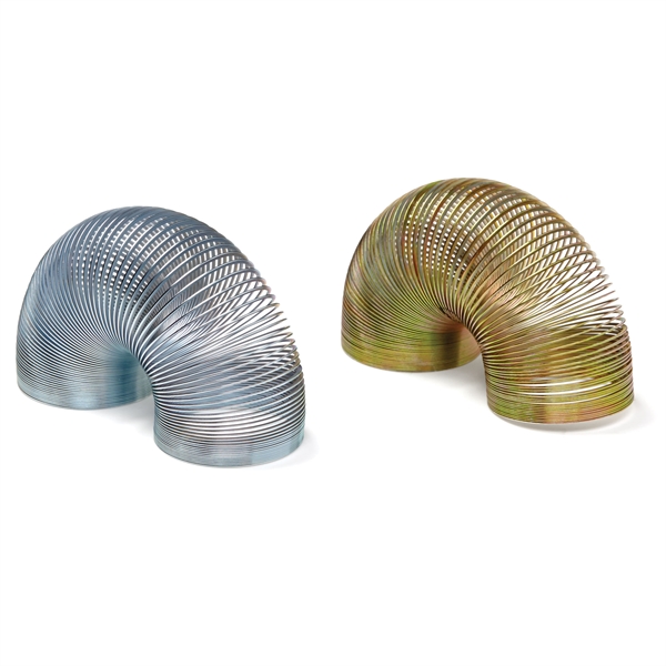 Silver Metal Slinky Style Spring Toys, Custom Imprinted With Your Logo!