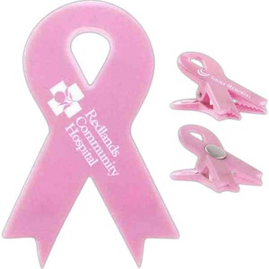 Awareness Ribbon Magnetic Memo Clips, Custom Printed With Your Logo!