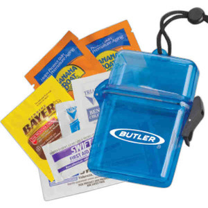 First Aid Kit Filled Waterproof Containers, Custom Printed With Your Logo!