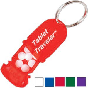 Traveler Pill Key Chains, Custom Printed With Your Logo!