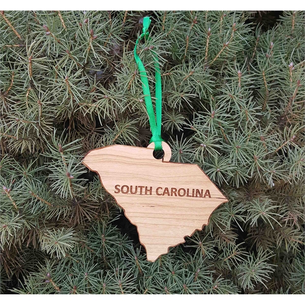 South Carolina State Shaped Ornaments, Custom Imprinted With Your Logo!
