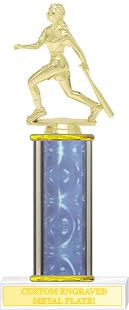 Female Action Batter Baseball Trophies, Custom Engraved With Your Logo!