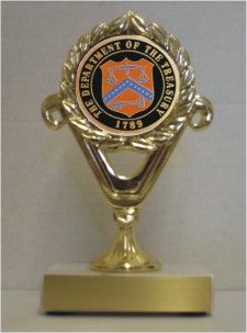 Department of Treasury Trophies, Custom Engraved With Your Logo!