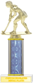 Female Field Hockey Player Trophies, Custom Engraved With Your Logo!
