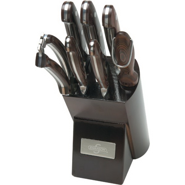 Canadian Manufactured Premium 8 Piece Knife Blocks, Custom Imprinted With Your Logo!