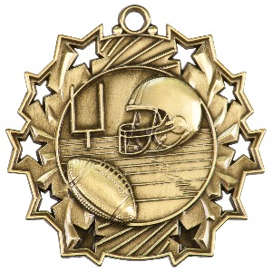 Custom Printed Football Sunray Medals