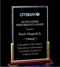 Airflyte Acrylic Honor Award Engraved, Personalized With Your Logo!