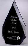 Custom Engraved Flame Series Clear Acrylic Award with Black Silk Screened Back