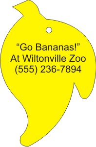 Banana Bunch Plant and Leaf Stock Shape Air Fresheners, Custom Imprinted With Your Logo!