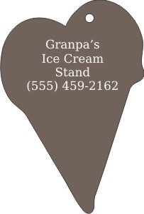 Ice Cream Cone 1 Food Stock Shape Air Fresheners, Custom Decorated With Your Logo!