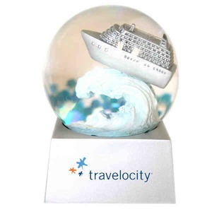 Airplane Shaped Stock Snow Globes, Custom Imprinted With Your Logo!