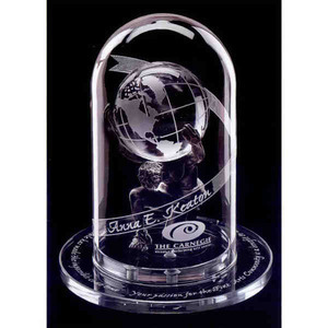 Globe Crystal Awards, Custom Printed With Your Logo!