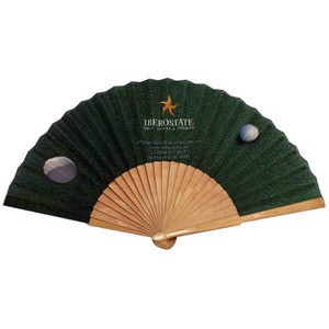 Bamboo Handle Fans, Custom Imprinted With Your Logo!