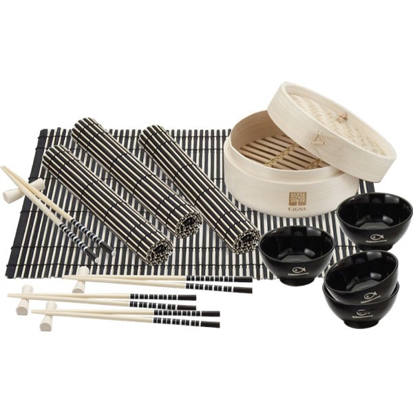 Canadian Manufactured Bamboo Steamer Sets, Custom Printed With Your Logo!