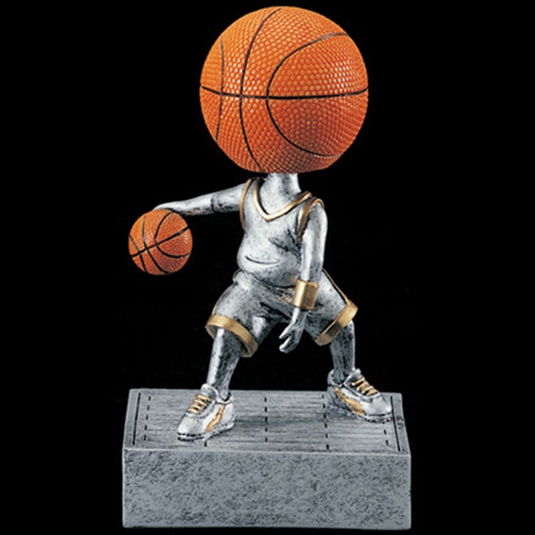 Basketball Head Bobble Heads, Custom Printed With Your Logo!