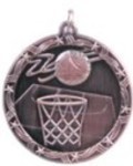 Custom Printed Basketball Shooting Star Medals