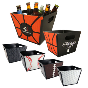 Basketball Sport Theme Buckets, Custom Printed With Your Logo!