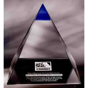 Blue Majestic High End Crystal Awards, Custom Printed With Your Logo!