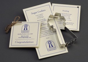 Custom Imprinted Blue Ribbon Stock Shaped Cookie Cutters