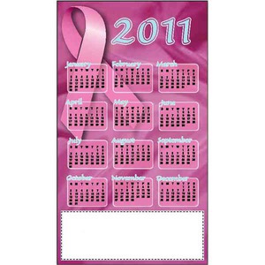 Custom Printed Breast Cancer Awareness Magnetic Calendars