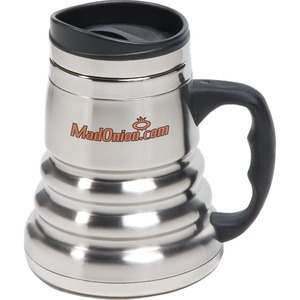 Custom Printed Canadian Manufactured 14oz. Stainless Steel Tri Roll Desk Mugs