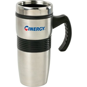 Custom Printed Canadian Manufactured 16oz. Stainless Steel And Plastic Travel Mugs