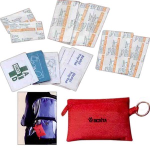 Canadian Manufactured 22 Piece Keyring First Aid Kits, Customized With Your Logo!