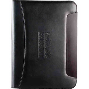 Canadian Manufactured Blackwood Zippered Padfolios, Custom Decorated With Your Logo!