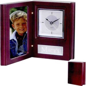 Canadian Manufactured Book Style Clocks And Frames, Custom Made With Your Logo!