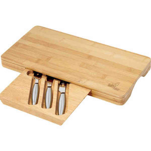 Canadian Manufactured Hideaway Bamboo Cheese Boards, Custom Decorated With Your Logo!