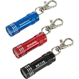 Canadian Manufactured LED Promo Keychain Lights, Custom Decorated With Your Logo!