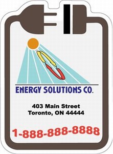 Custom Printed Canadian Manufactured Plug Card Stock Shaped Magnets