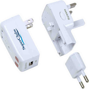 Canadian Manufactured Universal Travel Adaptors, Custom Imprinted With Your Logo!