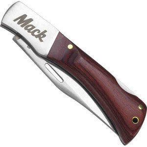 Canadian Manufactured Wooden Handle Knives, Customized With Your Logo!
