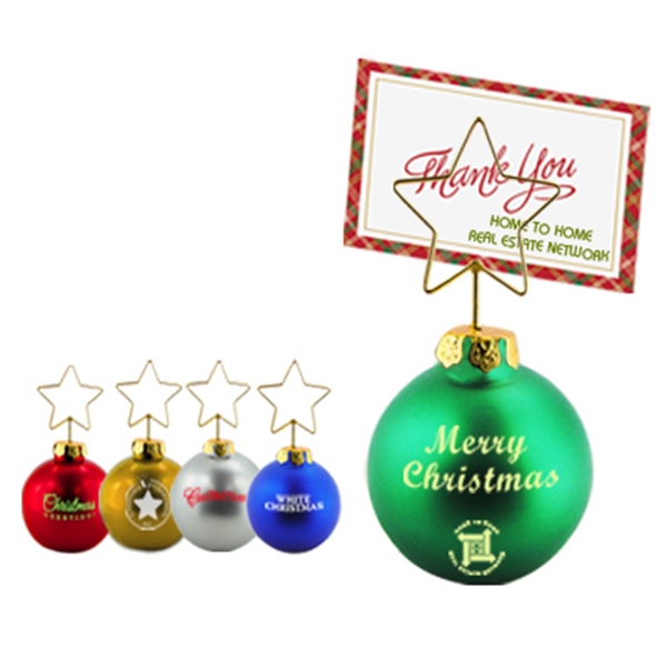 Christmas Ornament Memo Clips, Custom Imprinted With Your Logo!