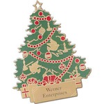 Custom Imprinted Christmas Tree Shaped Ornaments