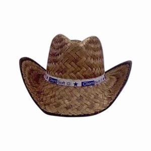 Cocoa Straw Cowboy Hats, Custom Printed With Your Logo!