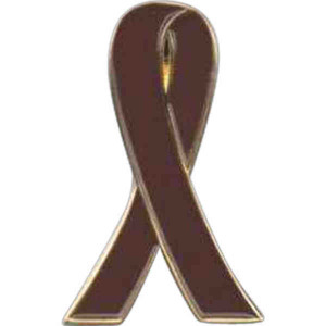 Colo Rectal Awareness Ribbon Pins, Custom Imprinted With Your Logo!