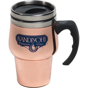Copper Constructed Travel Mugs, Custom Decorated With Your Logo!