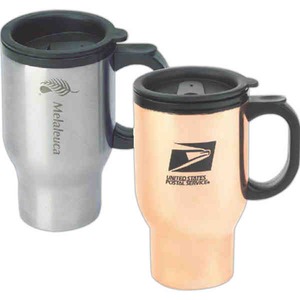 Copper Stainless Steel Travel Mugs, Custom Printed With Your Logo!