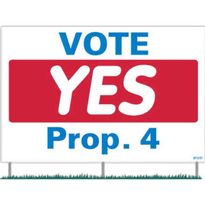 Corrugated Plastic Political Election Campaign Signs with Steel Rods, Custom Made With Your Logo!