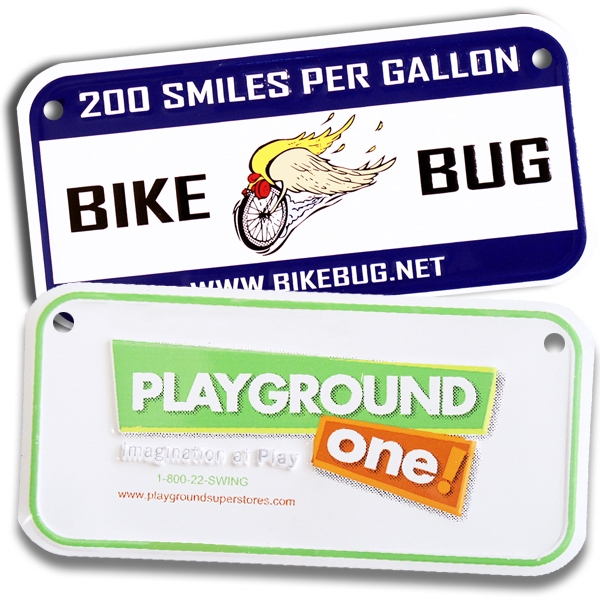 Bicycle Plates, Customized With Your Logo!