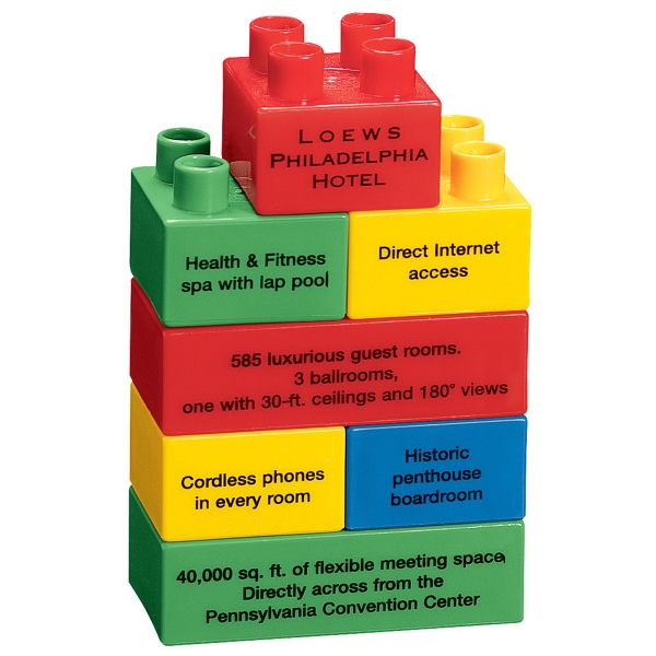 Tower Shaped Stock Promo Block Sets, Personalized With Your Logo!