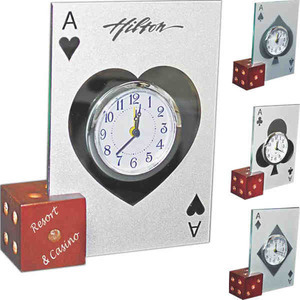 Dice Picture Frame Clocks, Customized With Your Logo!