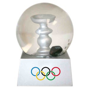 Dice Toss Stock Shaped Stock Snow Globes, Customized With Your Logo!
