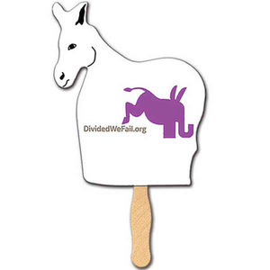Democratic Campaign Donkey Fans, Personalized With Your Logo!